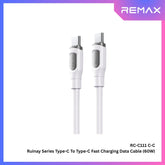 REMAX - RC-C111 C-C Ruinay Series Type-C to Type-C Fast Charging Cable (60W) - White